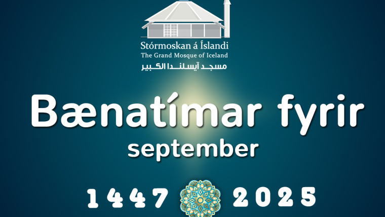 Bænatímar fyrir september 2025