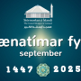 Bænatímar fyrir september 2025